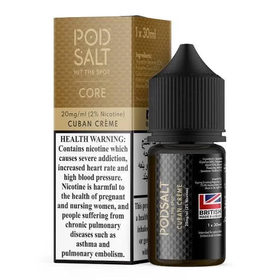 Pod Salt Cuban Crème E-liquid 30ml 20mg Nicotine Salt