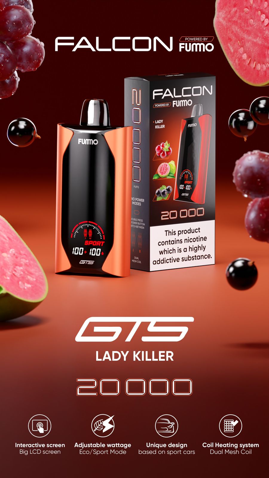 Fummo Falcon GTS 20000 Puffs (Lady Killer) Fummo Falcon GTS 20000 Puffs (Lady Killer)