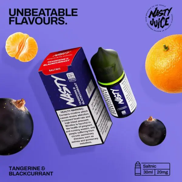 Nasty E-liquid Salt Nicotine 20mg 30ml (Tangerine Blackcurrant)