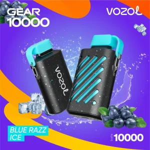 Vozol Gear 10000 Puffs Blue Razz Ice Zero Nicotine in Dubai