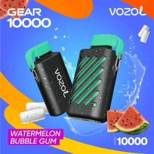 Vozol Gear 10000 Puffs Watermelon Bubble Gum Zero Nicotine in Dubai