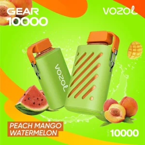 Vozol Gear 10000 Puffs Peach Mango Watermelon Zero Nicotine in Dubai