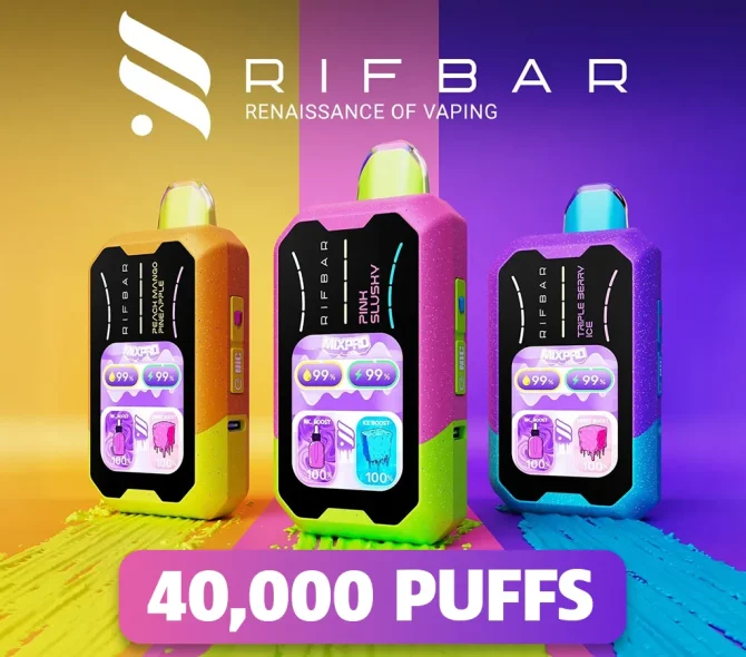 Rif bar 40000 puffs in Dubai banner Okto vape